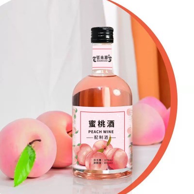 蜜桃酒果蔬酒低度琉璃瓶罐裝定制159O5373071